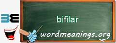 WordMeaning blackboard for bifilar